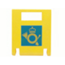 Part 4346pb01 Yellow Container, Box 2 x 2 x 2 Door with Slot and Mail Horn Pattern 